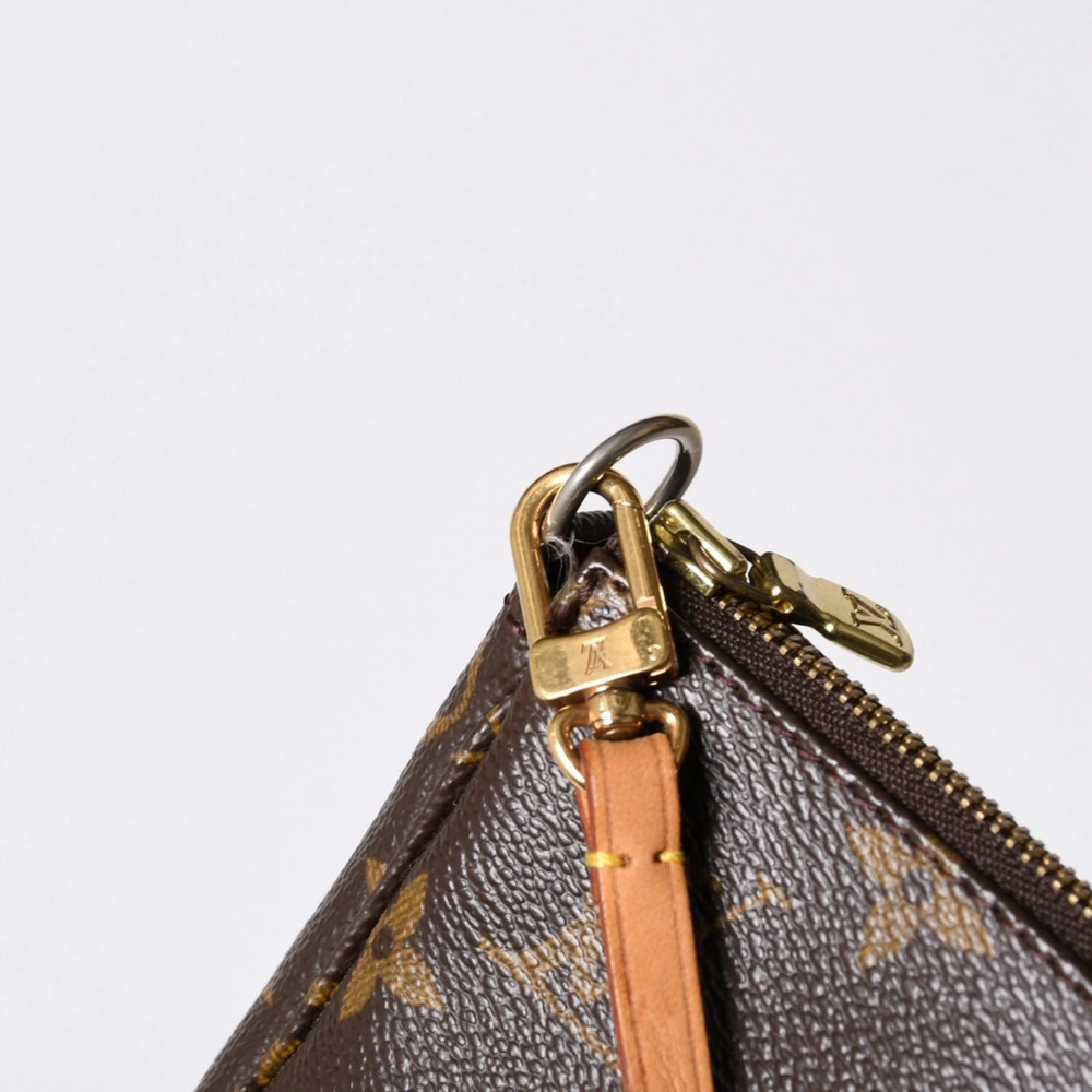LOUIS VUITTON Pochette Accessoires Accessory Pouch Clutch Monogram Brown Leather - Picture 5 of 13